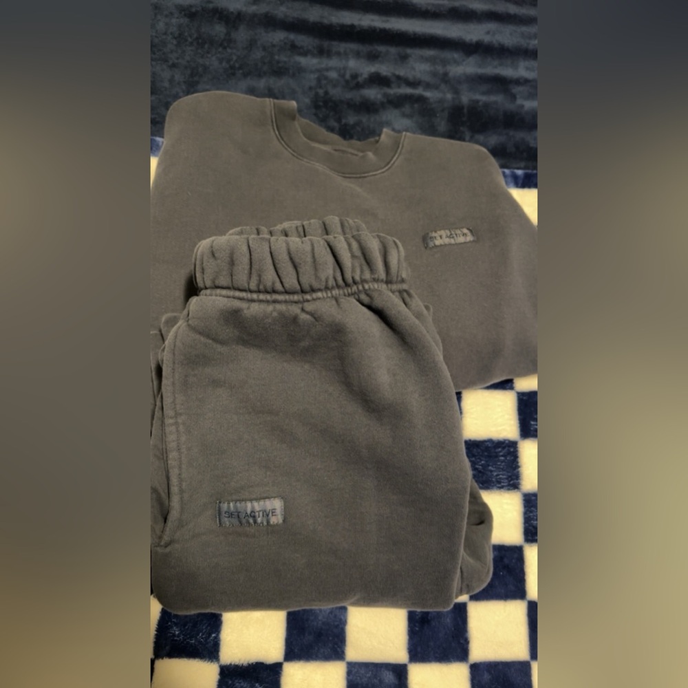Navy blue/grey Set active Sweat set
